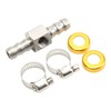 Fuel Line T Fitting Adapter 304 Stainless Steel Pressure Gauge