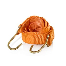 Marcobrothers Flat Bungee Cords Elastic Straps with Hooks，Heavy Duty Bungee Cord (60 inch X 1, Orange)