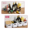 BAMBOO LAND- Plastic Storage Baskets with Bamboo Lid, 4 pcs,