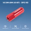 JDMSPEED New Red 20PCS M14X1.5 60MM Extended Forged Aluminum Tuner