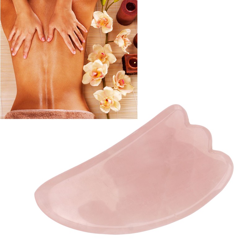 Scrapping Plate Pink Crystal Highly Polished Translucent Gua Sha Board