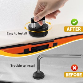 Quick Release Thumb Screw for Jeep Wrangler JK 2007-20018, JL 2018-2022 & Gladiator JT - Billet Aluminum Hard Top Fastener with Integrated D Ring (Black)