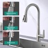 sontiy Metal Kitchen Faucet Head Replacement, 3-Function Pull Down Spray