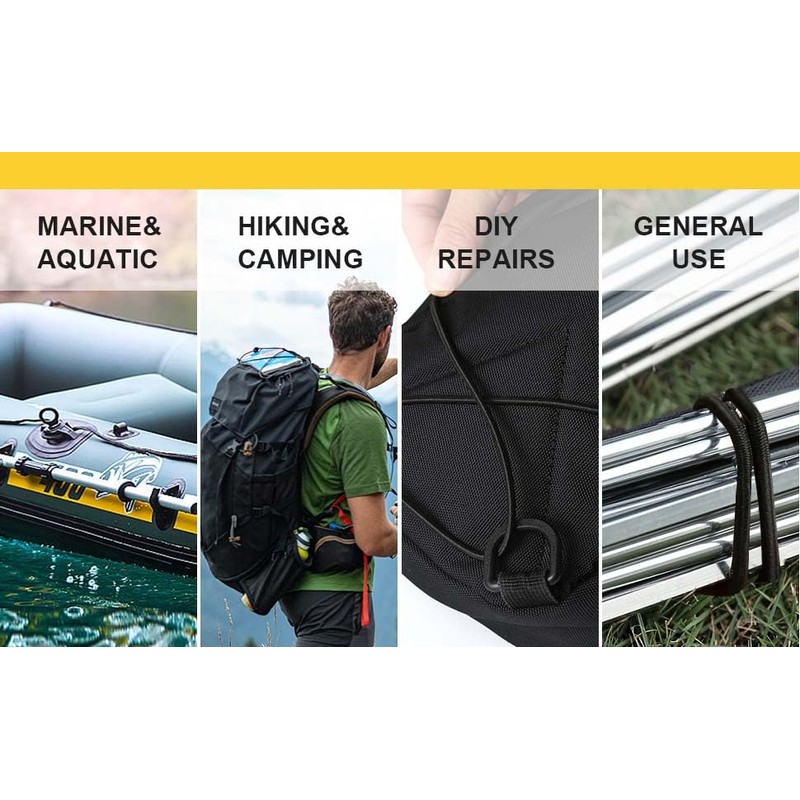 Zakous Strong and Durable Bungee Cord Roll - 1/4" x