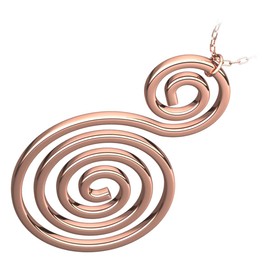 GWG Jewellery 18K Rose Gold Coated Double Celtic Spiral Pendant Necklace and Earrings Set in Gift Box for Women