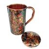 Rastogi Handicrafts Pure Copper Jug Screen Printed pitcher (1 Pitcher)