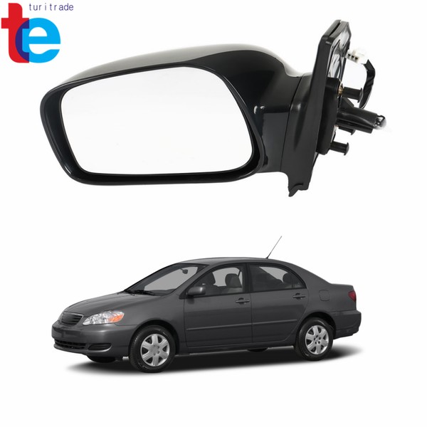 turitrade Left Driver Side Mirror For 2003-2008 Toyota Corolla Power