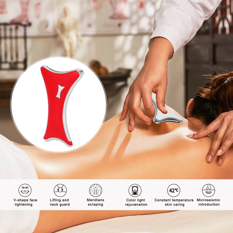 LED Electric Gua Sha Board USB Vibration Heating Scraping Massager