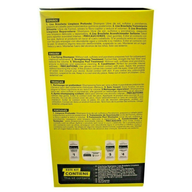 PLACENTA LIFE KERATIMASK HAIR BAZILIAN STRAIGHT HAIR TREATMENT KIT With