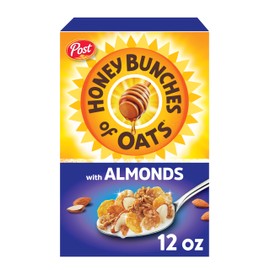 Honey Bunches of Oats Almond, Heart Healthy, Low Fat, made with Whole Grain Cereal, 12 Ounce