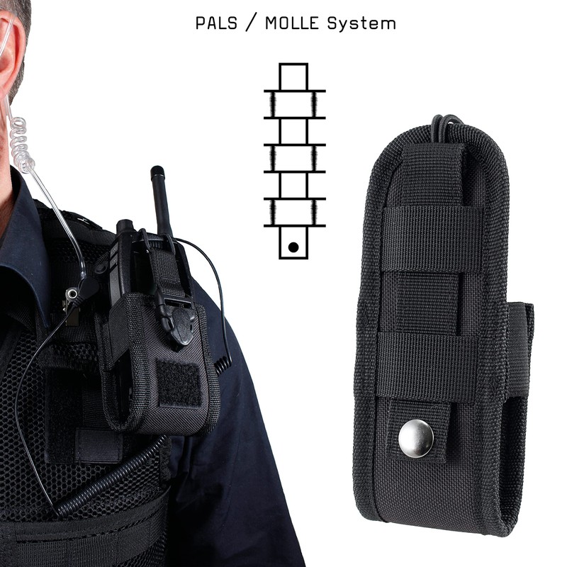 tee-uu COM TAC Digital Radio Holster Black | Padded Device