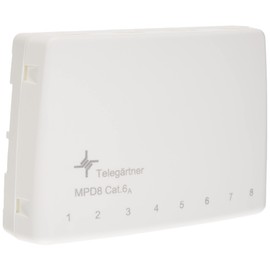 Telegärtner H02000A0103 Cat6a White network junction box H02000A0103, Cat6a, White, Acrylonitrile butadiene styrene (ABS), RoHS, 164 mm, 110 mm