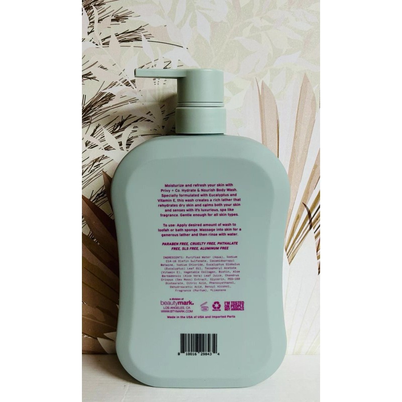 Beauty Mark Privy+ Co. ~ Eucalyptus Moisturizing Body Wash with