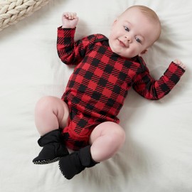 Gerber Baby 6 Pack Long-Sleeve Onesies Bodysuit, Moose