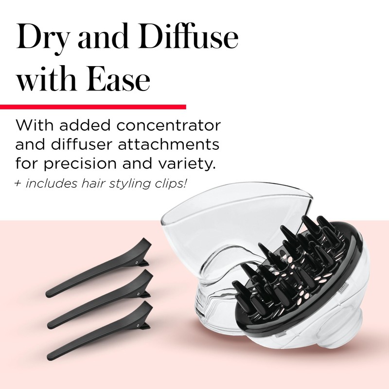 REVLON Infrared Hair Dryer with Diffuser & Concentrator - Ionic