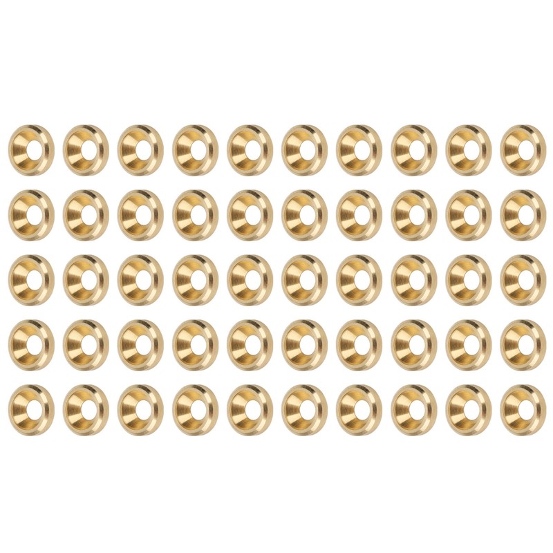 50Pcs Countersunk Screw Washer CNC Pure Copper Flat Head Gasket