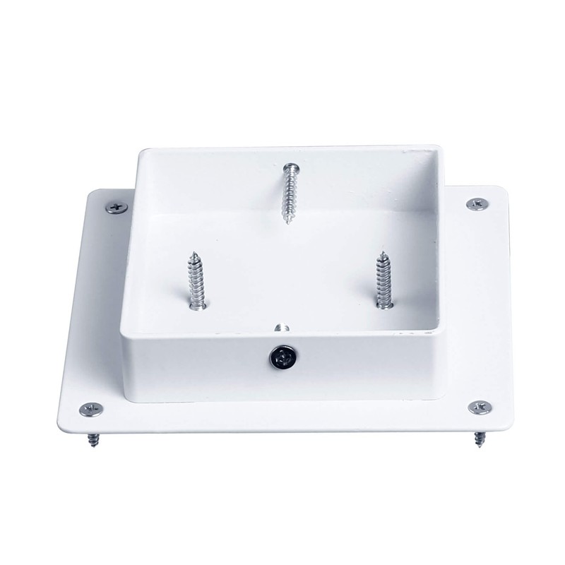 Aiwaiufu Birdhouse Mounting Bracket for 4x4 Wood Post, White, Metal