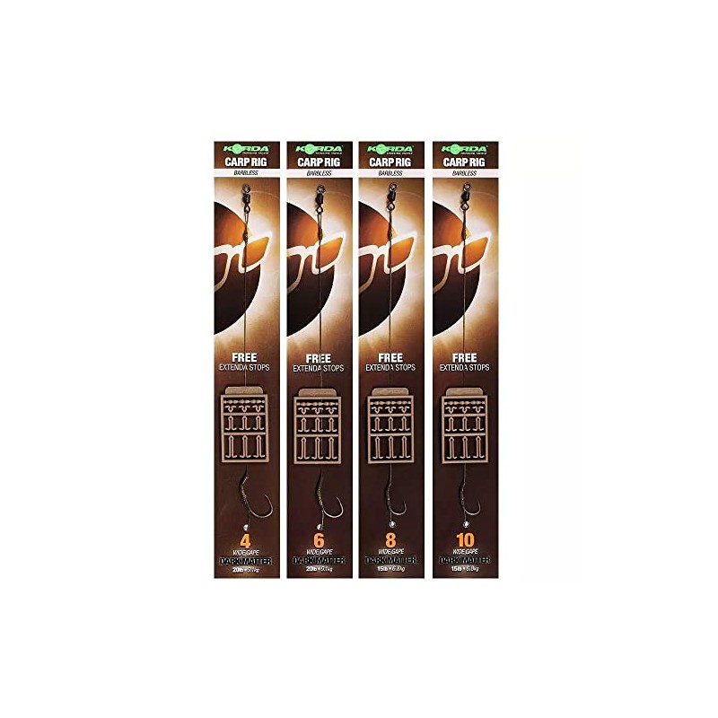 Korda Dark Matter Rig Size 6B Wide Gape Barbless