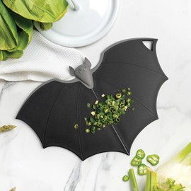 OTOTO Cutting Board - Wooden & Plastic Cutting Boards for Kitchen, Fun & Spooky Kitchen Gadgets, Housewarming & Goth Gifts, Dishwasher Safe (Bat, Plastic)