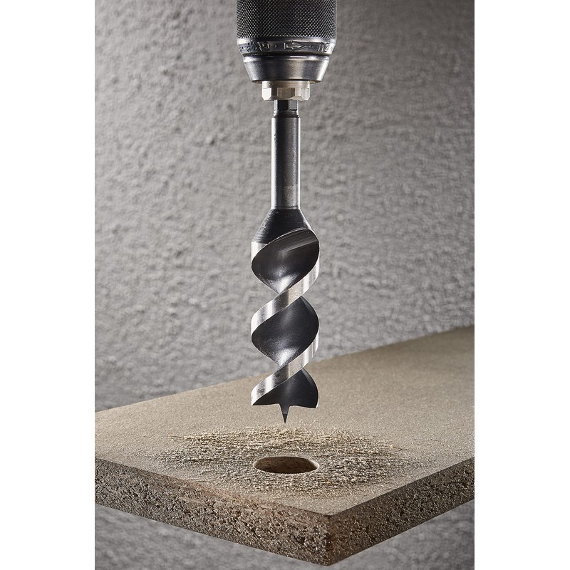 wolfcraft 7139000 Wooden Beam Drill speedwinder Ø 26 mm, Grey