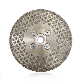SHDIATOOL 4.5“/115mm 2 in 1 Electroplated Cutting and Grinding Diamond Blade Double Side Coated M14 Thread Flange