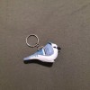 Blue Jay Keychain Ring Hook Clip Crested Jaybird Charm Miniature