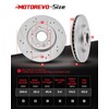 MOTOREVO Front Vented Brake Rotors and Brake Pads Compatible With