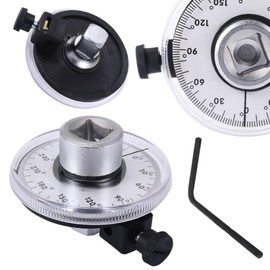 1Pcs Angular Torque Gauge, 1/2" Drive 360 Degree Adjustable Torque Meter Wrench Set, Measure Gauge Wrench