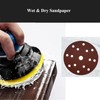 HOTCKB 50-Piece Sandpaper Discs Diameter 150 mm Velcro 15 Hole