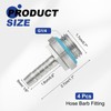 PATIKIL G1/4x5mm Hose Barb Fitting Adapter, 4PCS Female Aluminum Pipe