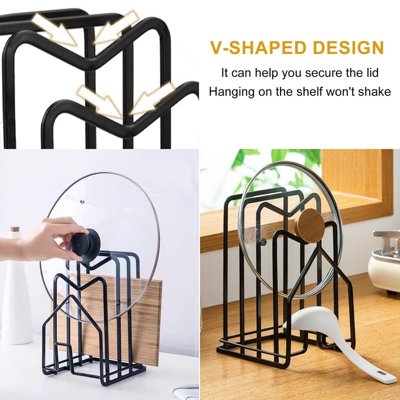 Jortmrd Chopping Board Holder Pot Pan Lid Holder Chopping Board