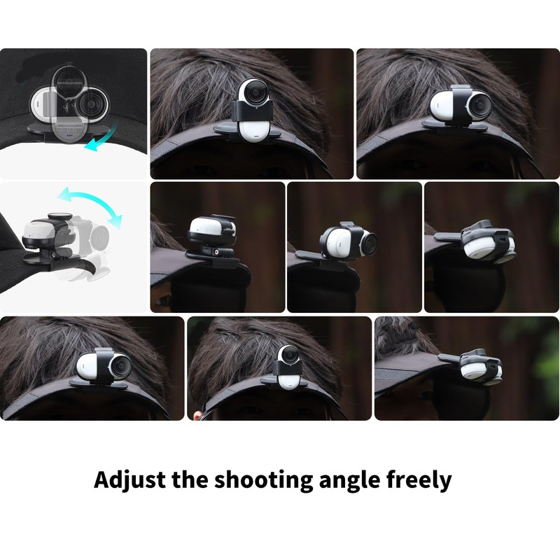 Nawwgy Adjustable Hat Brim Clip Mount for 360 GO 3S/GO