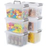 Citylife 6 Packs 8.5 QT Storage Bins with Lids Clear