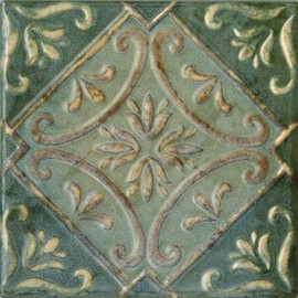 Design Tile 5.9 inches (150 mm) Square Ethnic No. 506