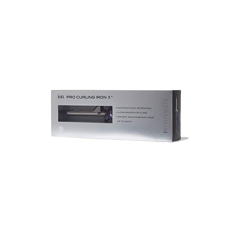 ion Titanium Pro Curling Iron, 3/4 Inch, Heats up to