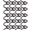 CESFONJER 20pcs/set Black Plastic Nylon Spring Clip, Suitable for Pinching,