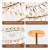 VONLUCE Crystal Light Fixture, Modern Semi Flush Mount Ceiling Light,