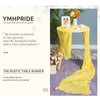 YMHPRIDE 2 Packs Cheesecloth Table Runner Baby Yellow, 90x300cm Light