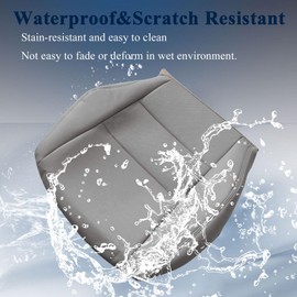 NLQR Front Driver Bottom Replacement Seat Cover Gray Microfiber Leather Compatible with Acura RDX 2007 2008 2009 2010 2011 2012