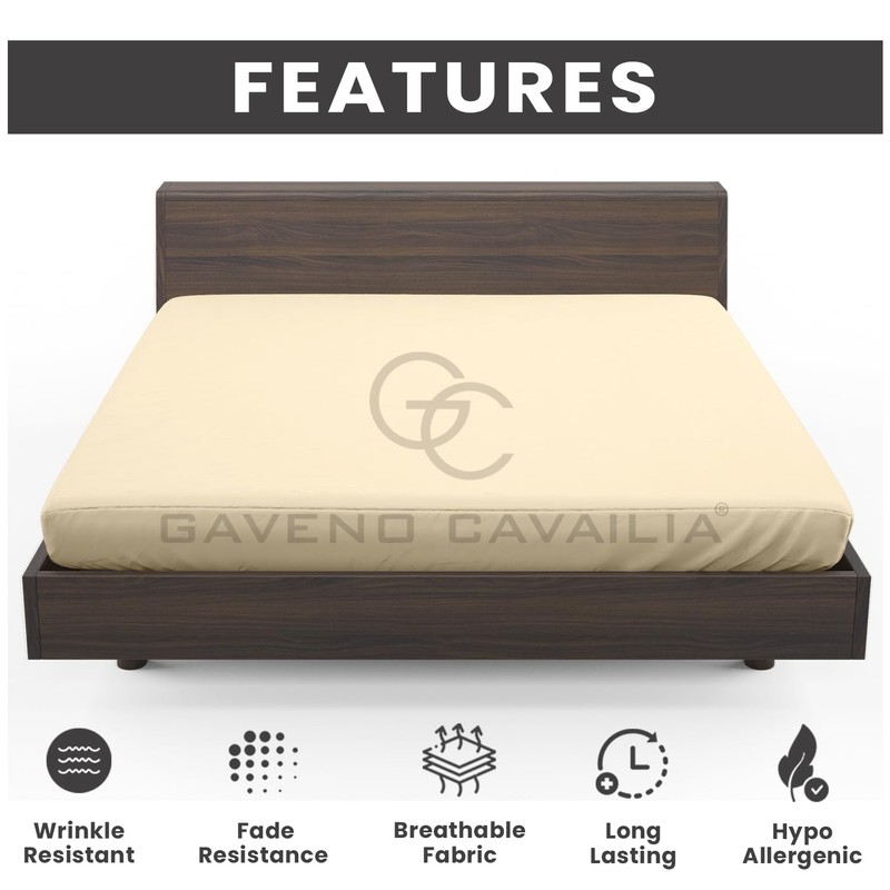 Plain King Size Fitted Sheets - Polycotton 25cm Deep Fitted