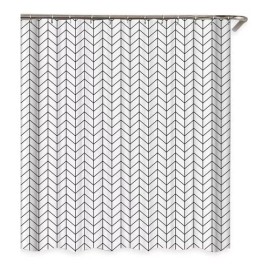 Mebix TRD Cortina De Baño Impermeable 180x180cm + 12 Ganchos Incluidos Diseño 4