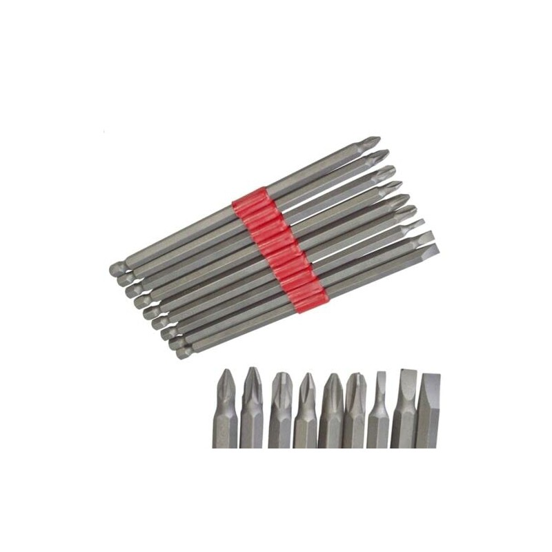 9PC Assorted Screwdriver Power BITS Adaptor 150MM Extra Long Power