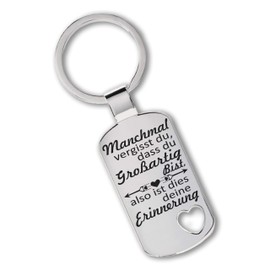 Lieblingsmensch Keyring with Engraving | Somemal vergisst du dass du Großartig bist | Optional with Back Engraving | High-Quality Laser Engraving | Made in Germany, Cut out heart