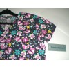 BANNOCK COURT WOMEN SCRUB TOP FLORAL SIZE EXTRA SMALL
