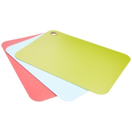 Joseph Joseph Pop - 3-piece Double-Sided Colour Coded Chopping Board Mat Set, Flexible, Easy to store, Dishwasher-Safe, Multicolour (34 x 24)