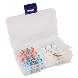 MC POWER - Solder connector set | in assortment box | Quick and easy connection of cables: heat shrink tube and solder in one (50 pieces)