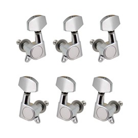 Solinder 6pcs Clavijas de cuerda de guitarra selladas Sintonizadores de bloqueo 3L3R Clavijas de afinación Sintonizadores de cuerda Sintonizador de guitarra acústica eléctrica Cabezales de máquina Perillas 3