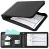 Henoyso 3 Rings Fireproof Business Check Binder with Zipper 1.5