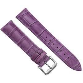 BINLUN Leather Watch Strap Quick Release Replacement Crocodile Leather Watch Bands for Men Women (Purple, 17mm)