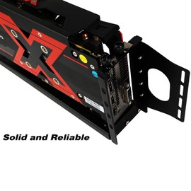 XRIKUI Graphics Card Bracket with Versatile Vertical GPU Mount Bracket and Gpu Holder for Enhanced PC Performance Black